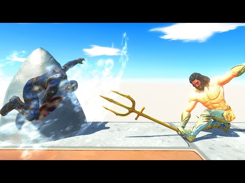 AQUAMAN VS AVENGERS DEATH RUN - Animal Revolt Battle Simulator