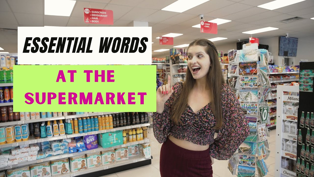 English vocabulary at the SUPERMARKET - Real English Lesson