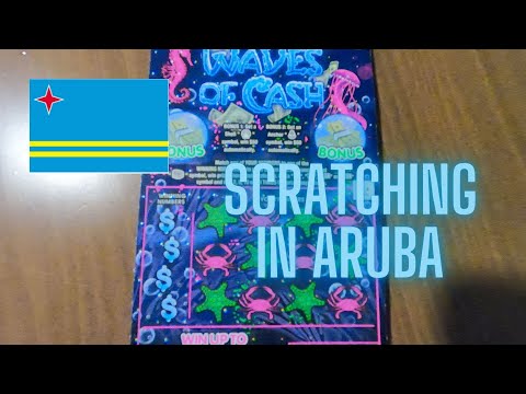 Waves Of Cash New $5 Scratch Off Ticket 08/06/2023 (Scratching In Aruba)
