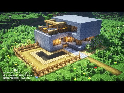 JUNS MAB Architecture Tutorial - Minecraft How to build a Stone House #264