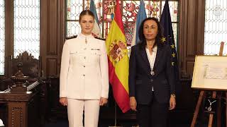 S.A.R. la Princesa de Asturias recibe el título de "Hija Adoptiva de Marín” a Su Alteza Real la Princesa de Asturias