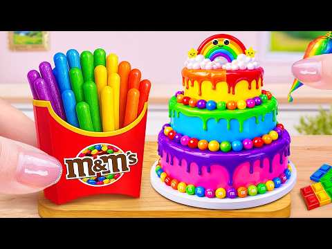 Colorful Mini M&M Cake 💗🌈 Newest Miniature Cake Recipe You Need To Try 🌟Mini Wonderful