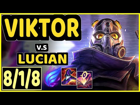 VIKTOR vs LUCIAN - 8/1/8 KDA MID GAMEPLAY - EUW Ranked MASTER