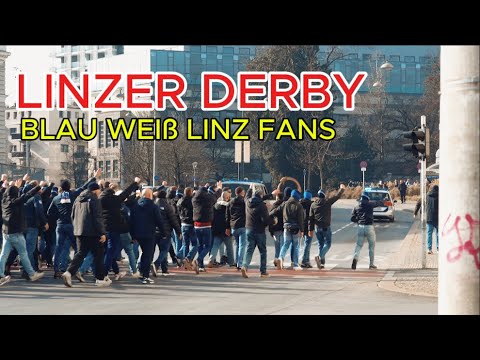 ULTRAS Blau Weiß Linz Fanmarsch Linzer Derby  | 09.02.2025