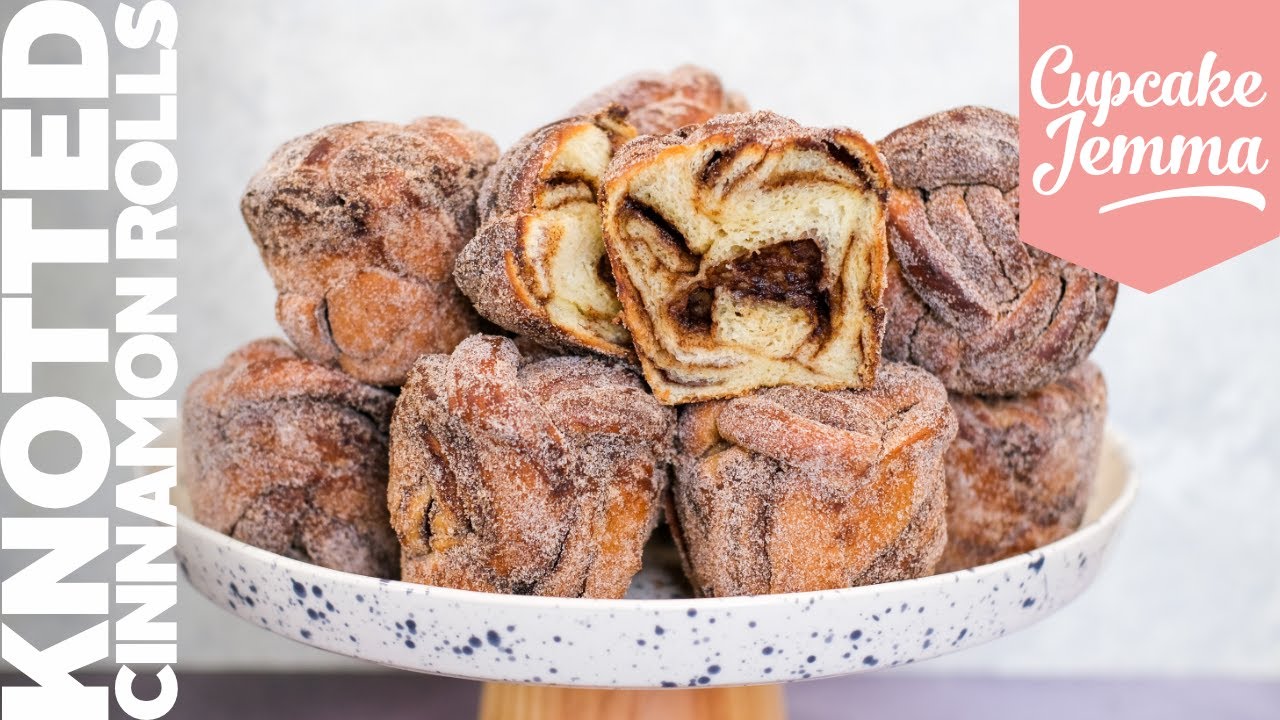 Knotted Cinnamon Rolls Recipe | How to make these sugar dusted showstoppers! | Cupcake Jemma