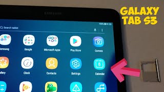 Samsung Galaxy Tab S3  how to insert and remove memory SD card
