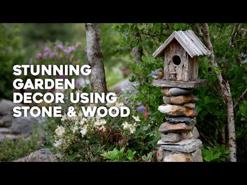 🌿 Splendidi progetti artistici all'aperto: creare decorazioni da giardino con pietre naturali e l...