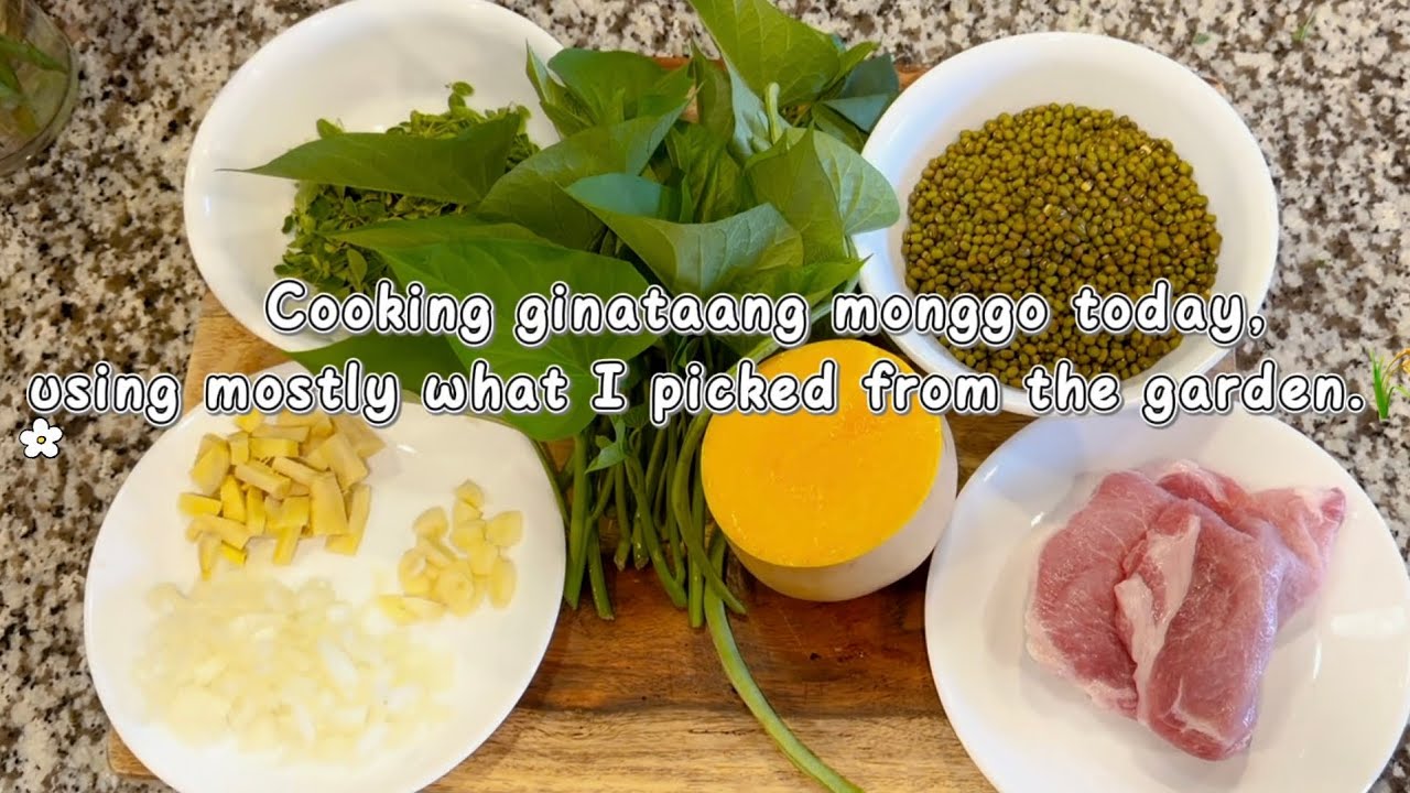 Cooking Ginataang Monggo with Fresh Harvest from My Garden | A Taste of the Countryside