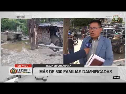 Riada en Cotagaita deja 500 familias damnificadas y graves pérdidas agrícolas y ganaderas