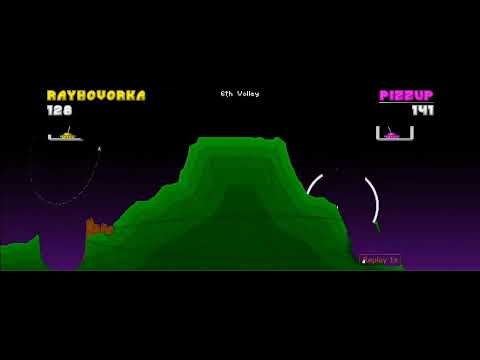 Warp Missile rotating around enemy tank for a minute!- Pocket Tanks