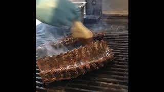 American style bbq pork back ribs