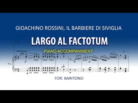 Largo al factotum Karaoke piano / Figaro / Il Barbiere di Siviglia / Rossini
