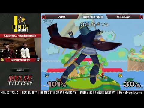 Kill Roy Vol. 3 - ME | Jackzilla (Fox) vs. Cadence (Marth) - SSBM - Pools, Wave B