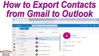 How to Export Contacts from Gmail to Outlook
