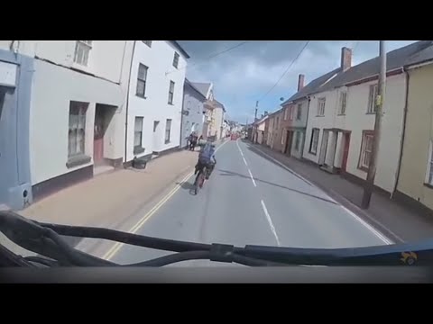 Cyclist Gets Instant Karma - 3 Minutes Of UK Dash Cam Footage