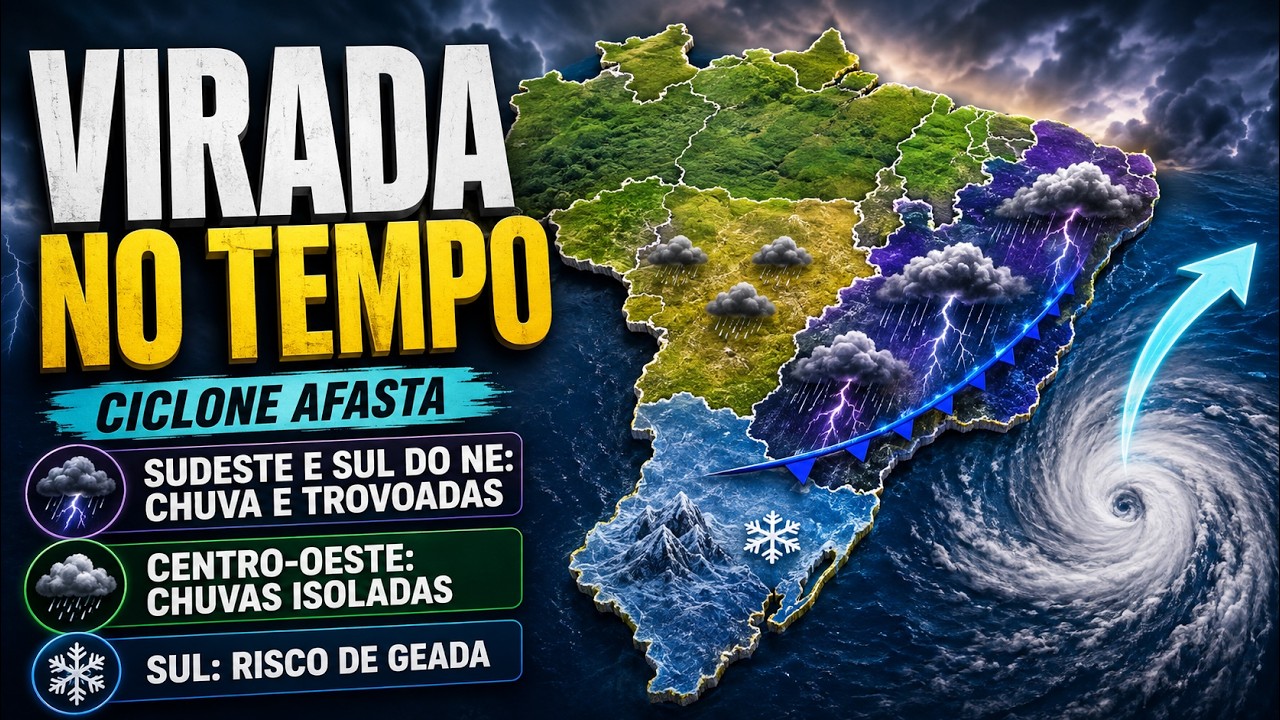 Frio chega ao Sul, enquanto chuva avança sobre áreas produtoras do Sudeste nesta quarta-feira