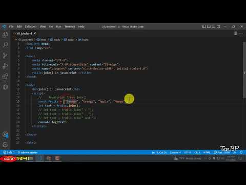 Array Join Method Javascript Tutorial In Bangla Part 91