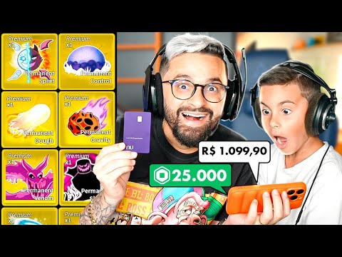 Deixei uma CRIANÇA GASTAR 1.000,00 Reais em ROBUX no Blox Fruits