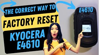 How to Factory Reset Kyocera E4610 Flip Phone