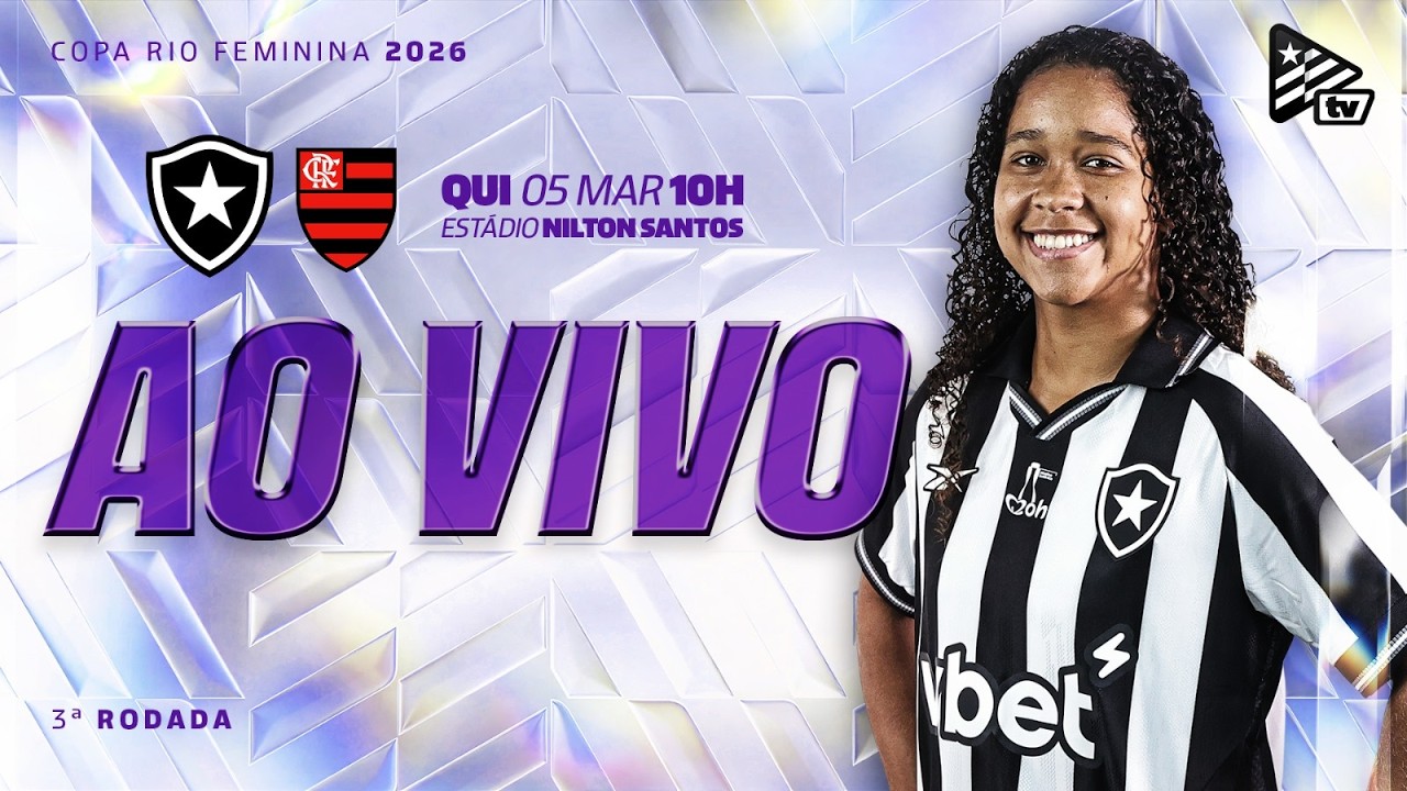 Assista AO VIVO: Botafogo recebe o Flamengo pela Copa Rio Feminina