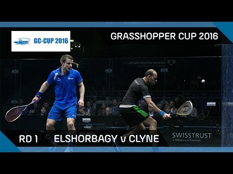 Squash: Mar. Elshorbagy v Clyne - Grasshopper Cup 2016 - Rd 1 Highlights