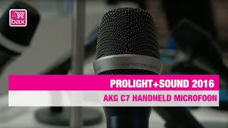 Video thumbnail for AKG C7 handheld Microfoon - Prolight+Sound 2016 by Bax-shop | Bax Music Goes