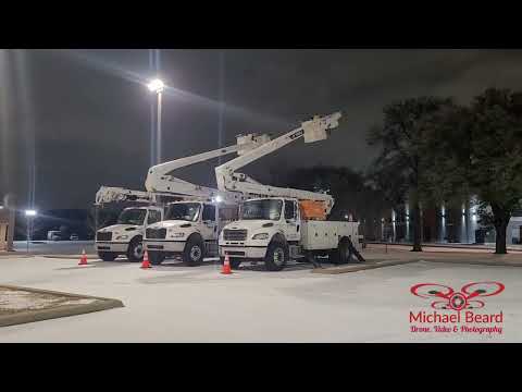 01-31-2023 Fort Worth, TX  - Crews stage for power outages, natural gas plant pumps out electricity