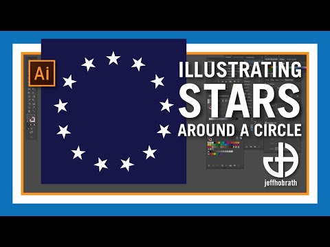 Make a Circle of Stars with Blend and Replace Spine in Adobe Illustrator | Jeff Hobrath Art Studio
