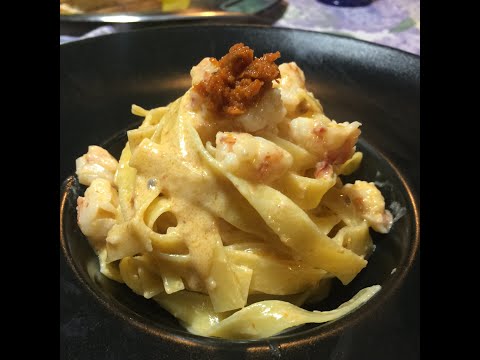 FETTUCCINE AL MASCARPONE E GAMBERONI - Fettuccine cremose