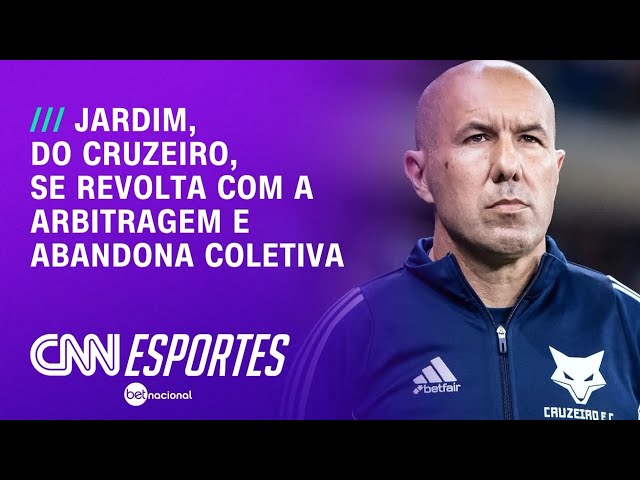 Cruzeiro: Jardim surpreende e abandona coletiva após detonar a arbitragem | LIVE CNN