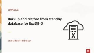Backup and restore from standby database for ExaDB-D and BaseDB