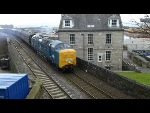 Deltic 55002 'The King's Own Yorkshire Light Infantry'  in Fife, Saturday 12th April 2014