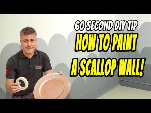 Scallop Wall Effect MADE EASY | 60 Second DIY Tips | How to Paint a Scallop Wall