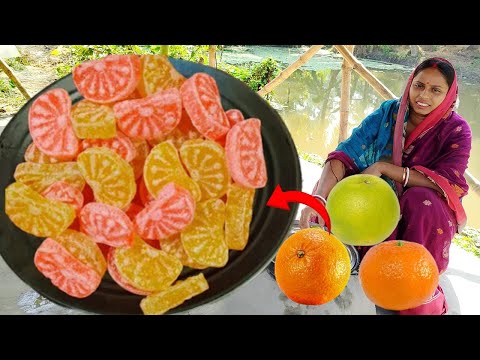মাত্র 5 মিনিটে বানিয়ে নাও ভীষণ মজার কমলালেবুর লজেন্স একবার খেলে স্বাদ মুখে লেগে থাকবে | orange candy