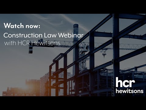 Watch now: Construction Law Webinar - 28th September 2021