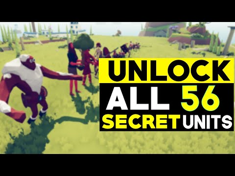 TABS - HOW TO UNLOCK ALL SECRET UNITS - 56 SECRET UNITS for 2021- Totally Accurate Battle Simulator