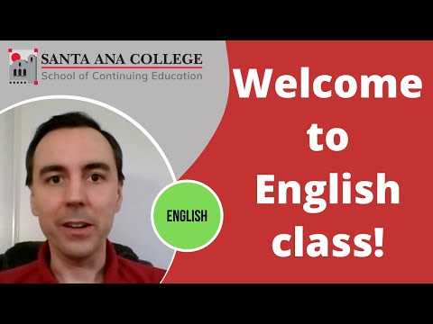 Welcome to English Class! (Santa Ana College Continuing Education)