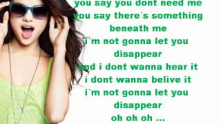 Disappear - Selena Gomez - Lyrics