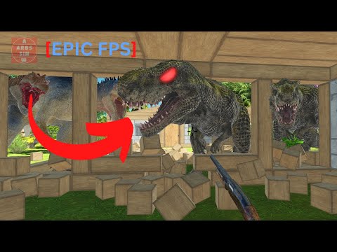 Defending Castle from Deadly Dinosaurs in Animal Revolt Battle Simulator with Shinchan and Chop