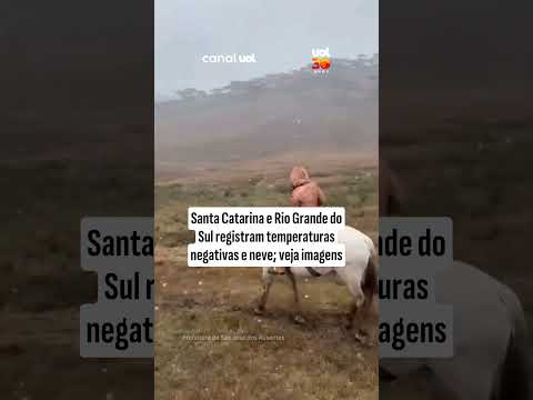 Frio extremo: Cidades do RS e de SC registram neve e termômetros chegam a -1,8ºC; vídeo