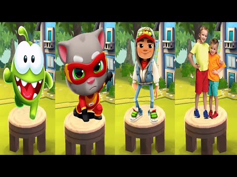 Om Nom Run vs Talking Tom Hero Dash vs Vlad & Niki Run vs Sonic Dash Gameplay