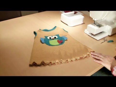 Nähen mit Claudia * Eulenkleid #03 * Ausarbeiten * Kinderkleid aus Walkstoff mit Rüschen