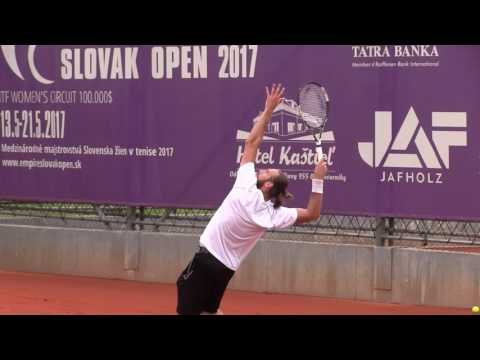 David Mrázek po prohře ve 2. kole na ITF v Trnavě 2017
