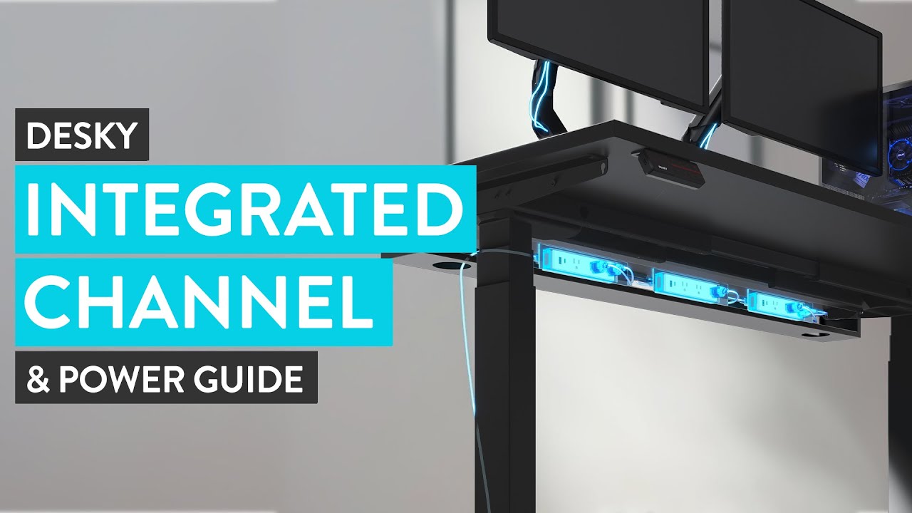 Desky Integrated Cable Management Channel & Power Guide