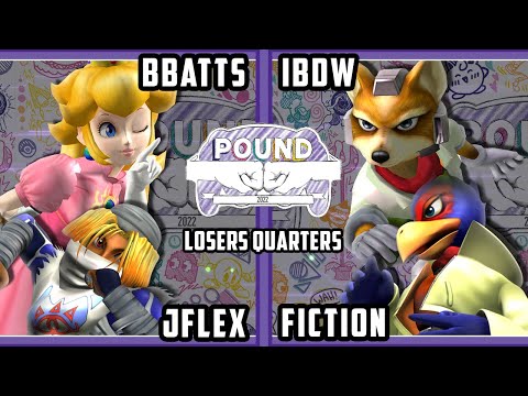 Pound 2022 Losers Quarters - Bbatts & Jflex Vs. Fiction & iBDW - SSBM Smash Melee Tournament