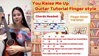 You Raise Me Up Guitar Tutorial Finger Style 🎸