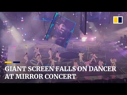 At least 2 people injured by giant video screen falling onto stage at Mirror concert in Hong Kong