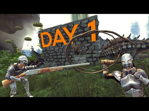 How 2 Youtubers Dominated Day 1 On The Most Populated Server - ARK