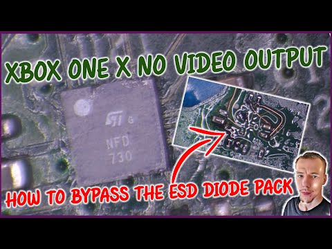 Xbox One X No Display Diagnosis And Repair - ESD Diode Pack Bypass Fixes No Video Output