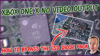 Xbox One X No Display Diagnosis And Repair - ESD Diode Pack Bypass Fixes No Video Output